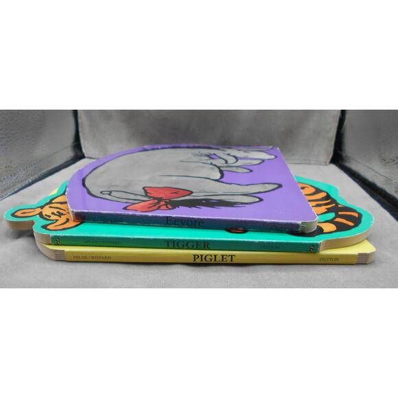 Vintage Pooh Giant Shaped Board Book Lot: Tigger, Piglet, and Eeyore - Picture 2 of 11